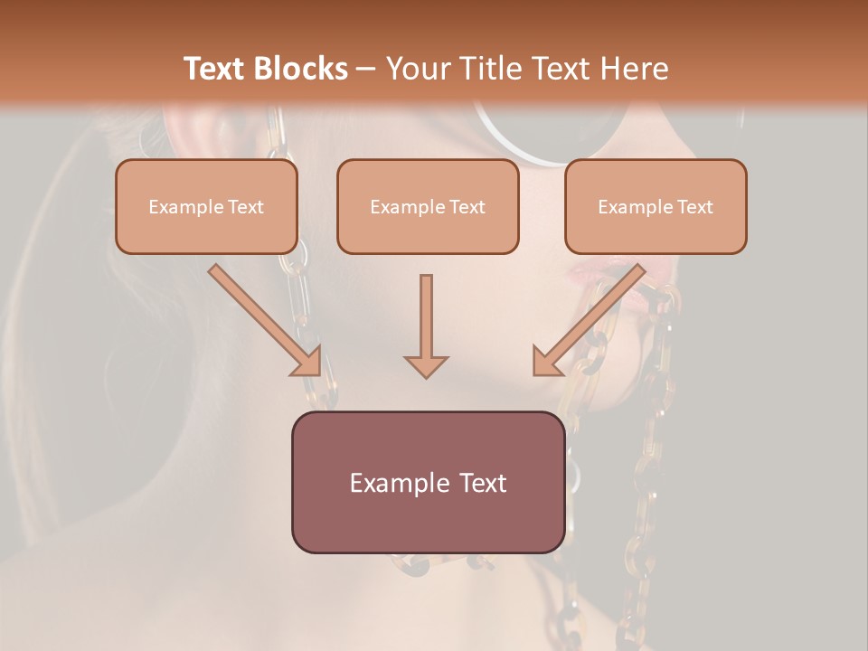A Woman Wearing Sunglasses With A Chain Around Her Neck PowerPoint Template