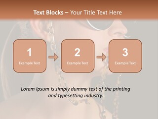 A Woman Wearing Sunglasses With A Chain Around Her Neck PowerPoint Template