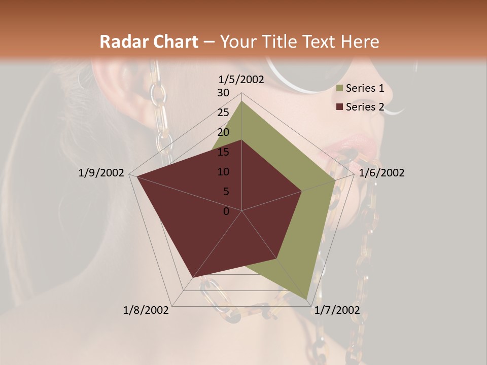 A Woman Wearing Sunglasses With A Chain Around Her Neck PowerPoint Template