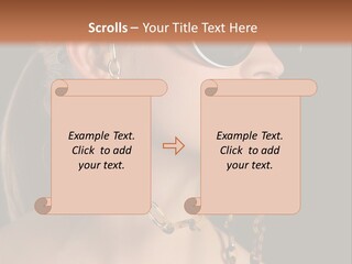 A Woman Wearing Sunglasses With A Chain Around Her Neck PowerPoint Template