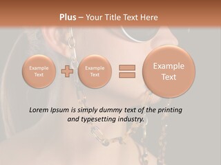 A Woman Wearing Sunglasses With A Chain Around Her Neck PowerPoint Template