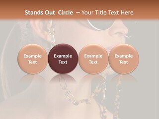 A Woman Wearing Sunglasses With A Chain Around Her Neck PowerPoint Template