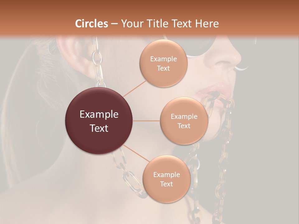 A Woman Wearing Sunglasses With A Chain Around Her Neck PowerPoint Template