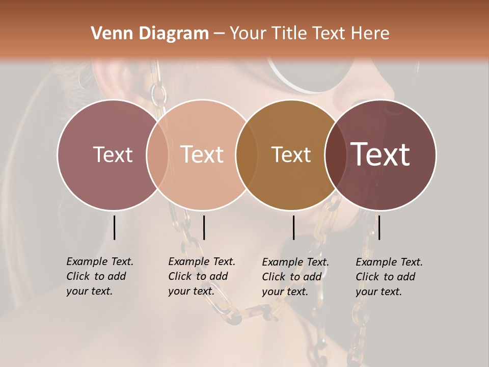 A Woman Wearing Sunglasses With A Chain Around Her Neck PowerPoint Template