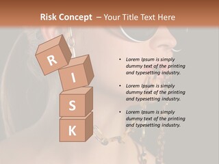 A Woman Wearing Sunglasses With A Chain Around Her Neck PowerPoint Template