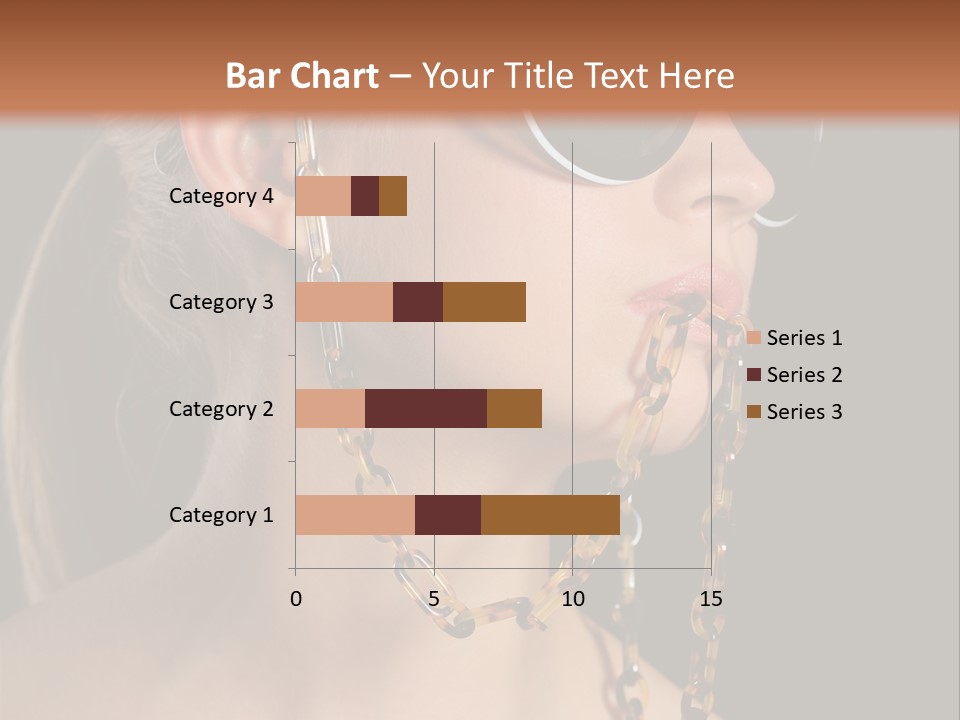 A Woman Wearing Sunglasses With A Chain Around Her Neck PowerPoint Template