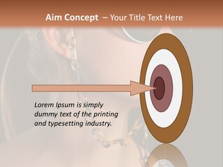 A Woman Wearing Sunglasses With A Chain Around Her Neck PowerPoint Template