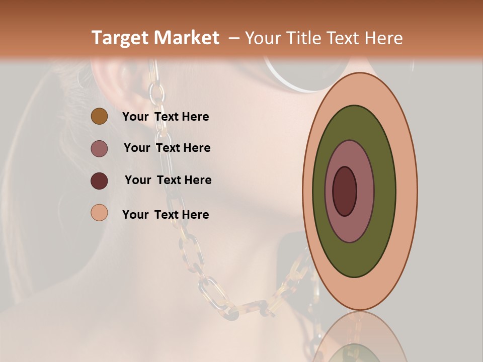 A Woman Wearing Sunglasses With A Chain Around Her Neck PowerPoint Template