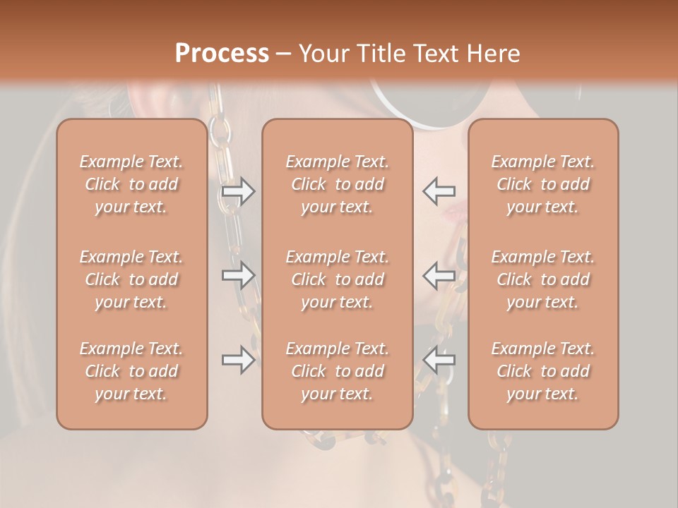 A Woman Wearing Sunglasses With A Chain Around Her Neck PowerPoint Template