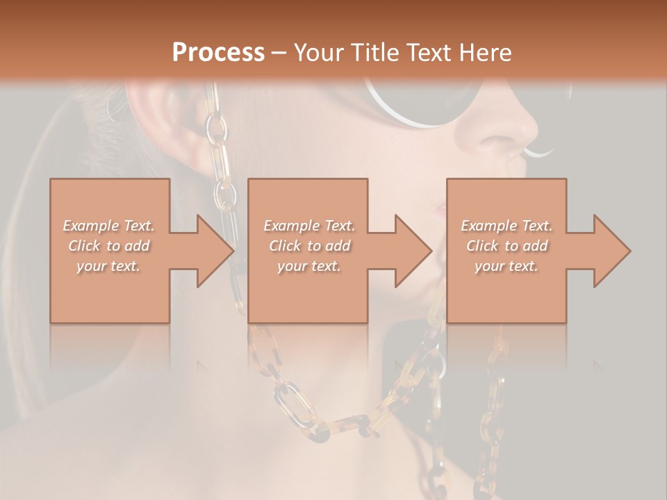 A Woman Wearing Sunglasses With A Chain Around Her Neck PowerPoint Template