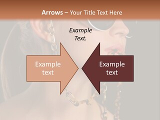 A Woman Wearing Sunglasses With A Chain Around Her Neck PowerPoint Template