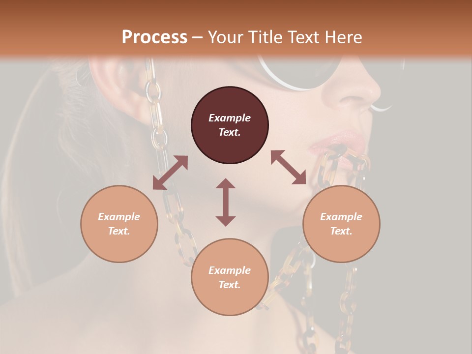 A Woman Wearing Sunglasses With A Chain Around Her Neck PowerPoint Template