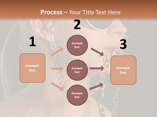 A Woman Wearing Sunglasses With A Chain Around Her Neck PowerPoint Template