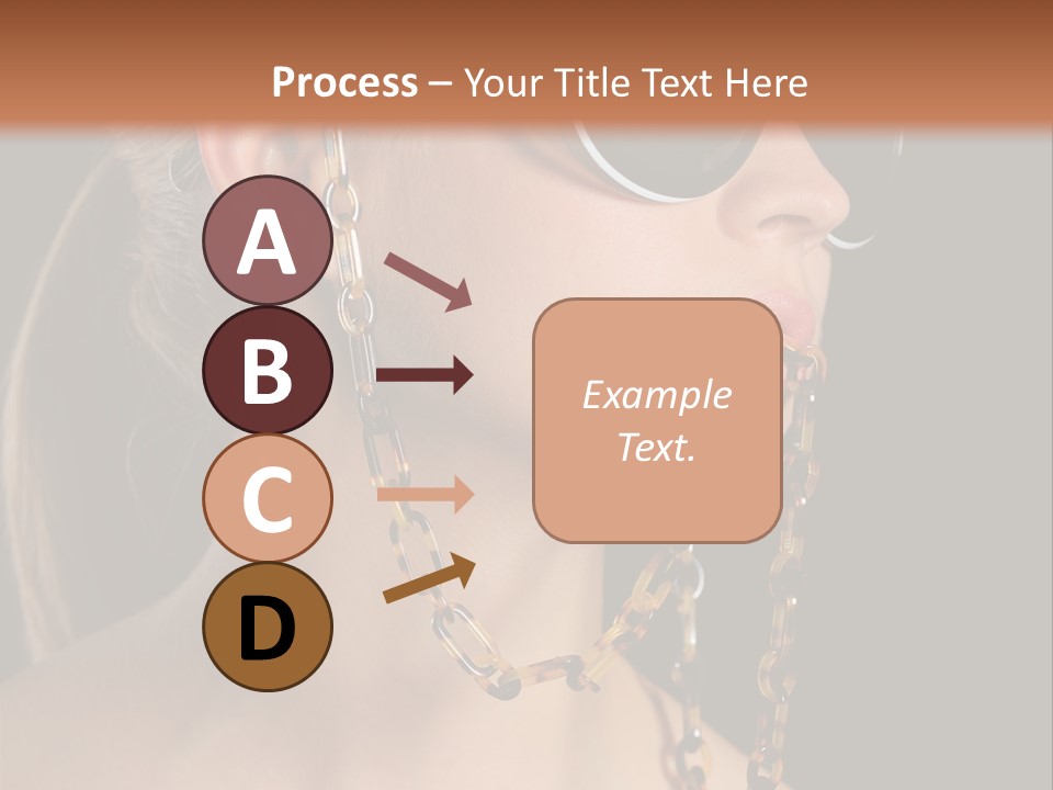 A Woman Wearing Sunglasses With A Chain Around Her Neck PowerPoint Template