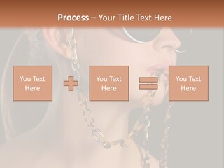 A Woman Wearing Sunglasses With A Chain Around Her Neck PowerPoint Template