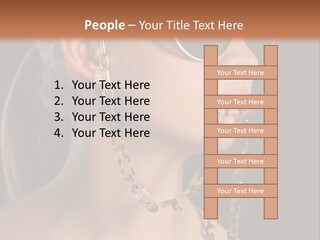 A Woman Wearing Sunglasses With A Chain Around Her Neck PowerPoint Template