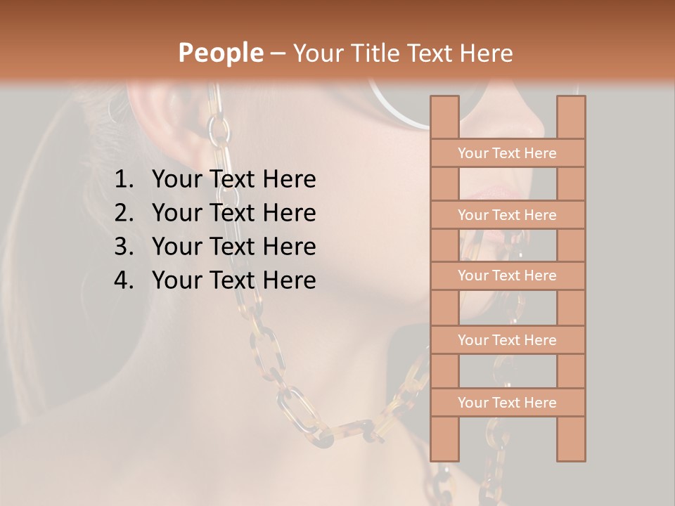 A Woman Wearing Sunglasses With A Chain Around Her Neck PowerPoint Template