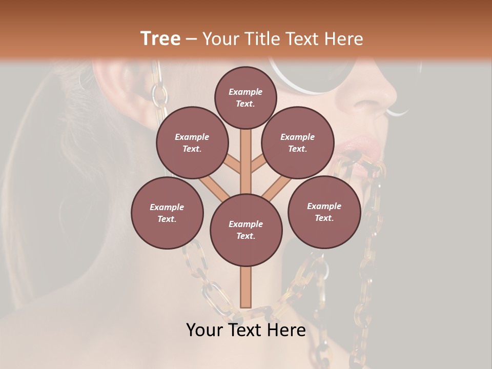 A Woman Wearing Sunglasses With A Chain Around Her Neck PowerPoint Template