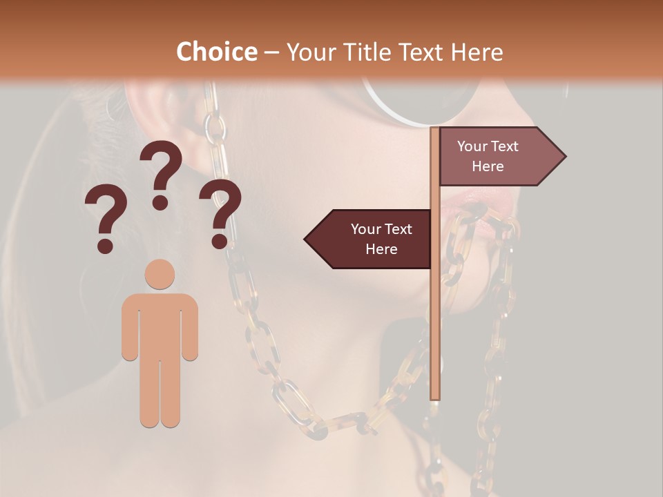 A Woman Wearing Sunglasses With A Chain Around Her Neck PowerPoint Template
