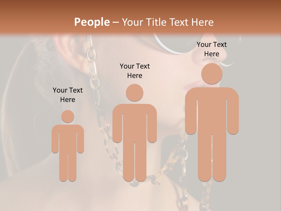 A Woman Wearing Sunglasses With A Chain Around Her Neck PowerPoint Template