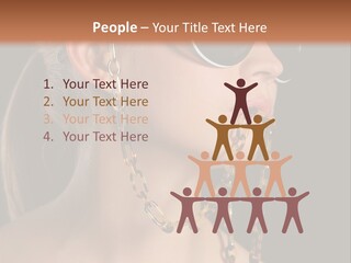 A Woman Wearing Sunglasses With A Chain Around Her Neck PowerPoint Template