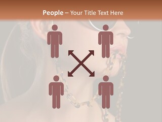 A Woman Wearing Sunglasses With A Chain Around Her Neck PowerPoint Template