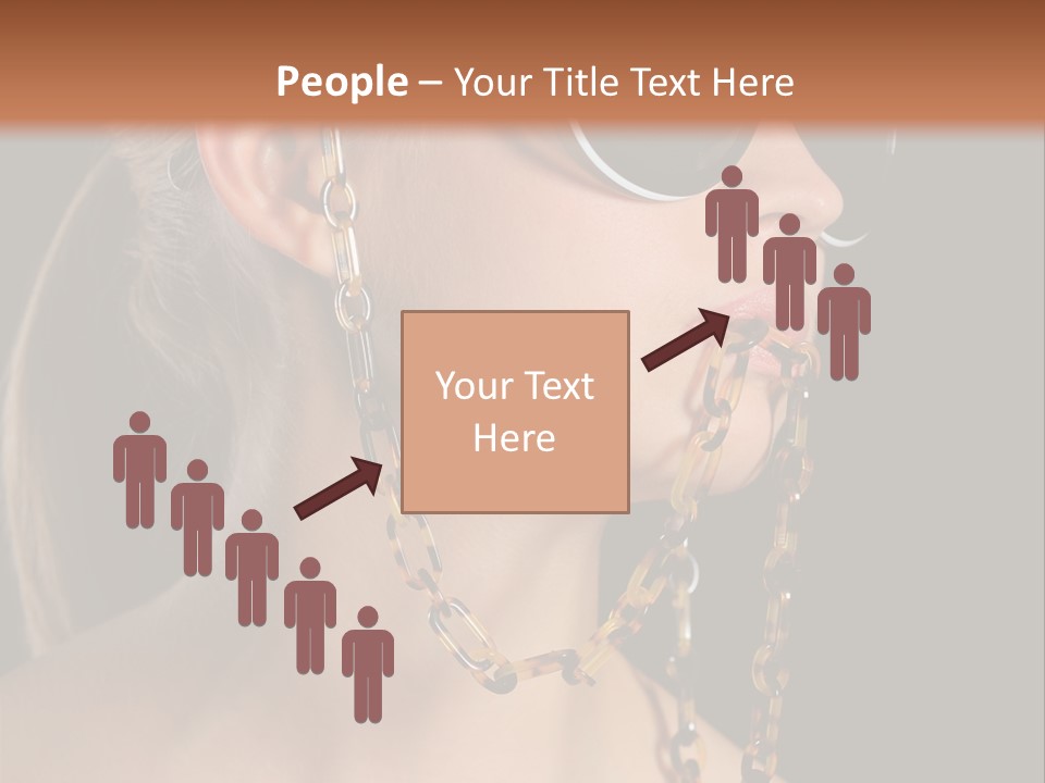 A Woman Wearing Sunglasses With A Chain Around Her Neck PowerPoint Template
