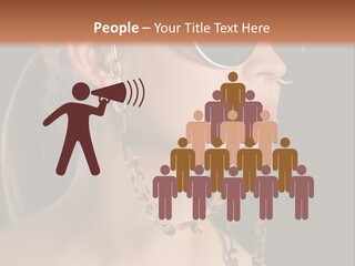 A Woman Wearing Sunglasses With A Chain Around Her Neck PowerPoint Template