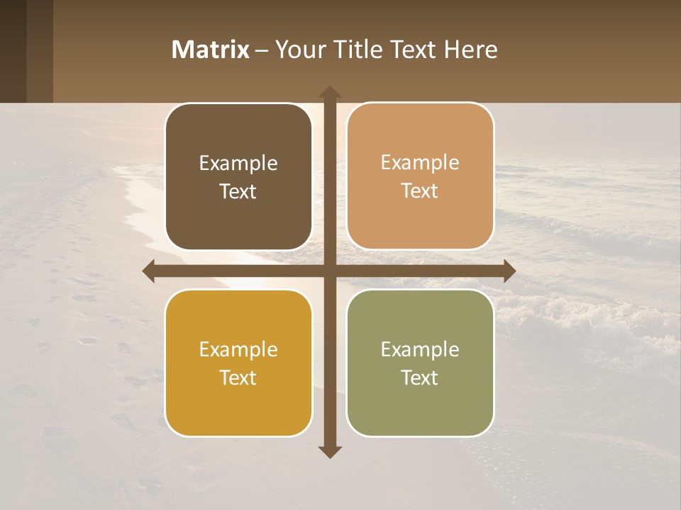 A Sandy Beach With Footprints In The Sand PowerPoint Template