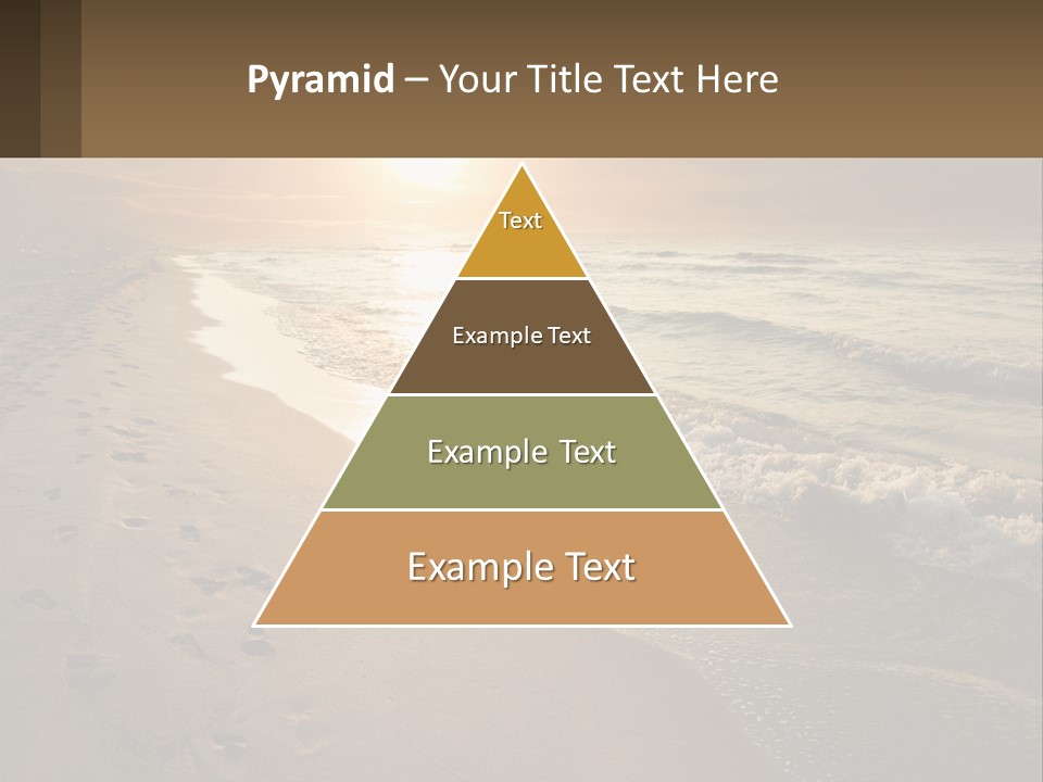 A Sandy Beach With Footprints In The Sand PowerPoint Template