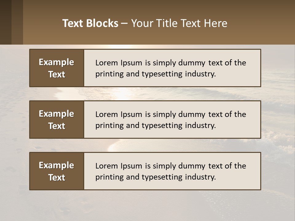 A Sandy Beach With Footprints In The Sand PowerPoint Template