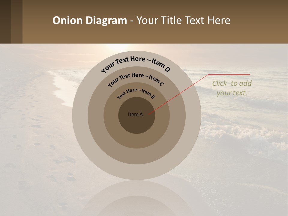 A Sandy Beach With Footprints In The Sand PowerPoint Template