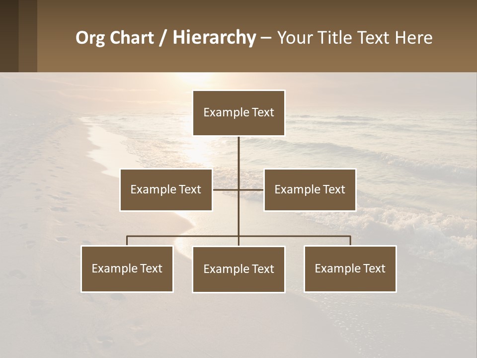 A Sandy Beach With Footprints In The Sand PowerPoint Template