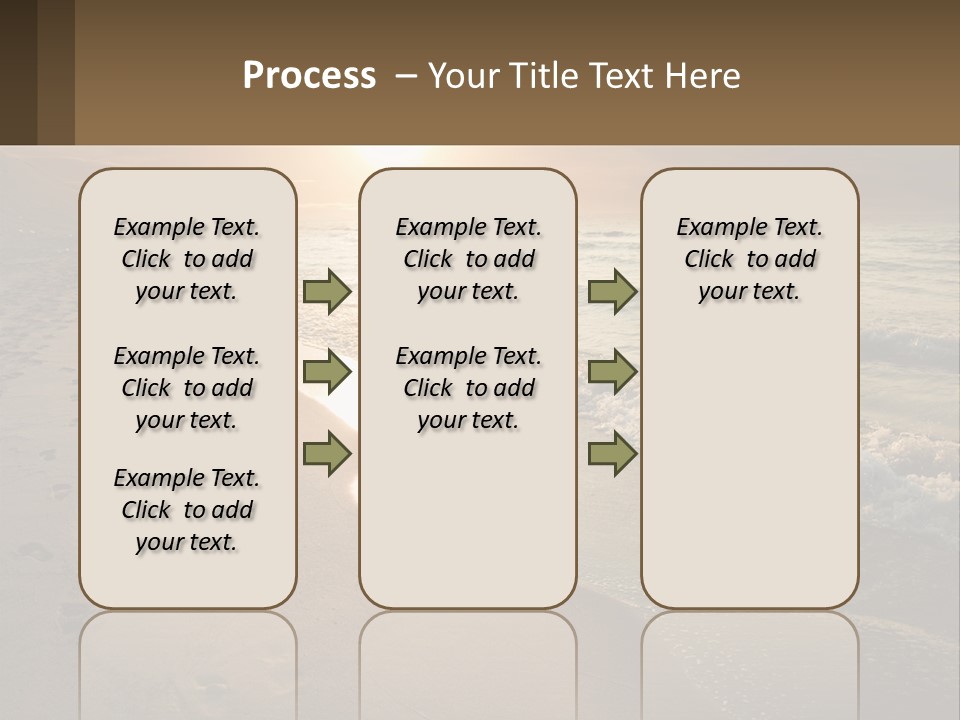 A Sandy Beach With Footprints In The Sand PowerPoint Template