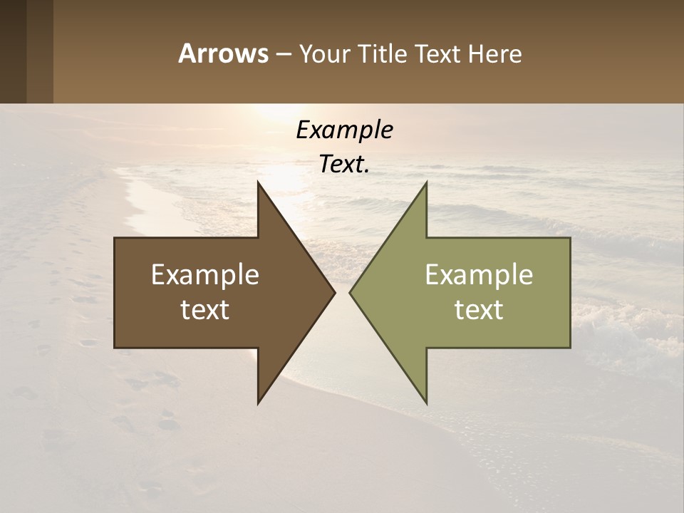 A Sandy Beach With Footprints In The Sand PowerPoint Template