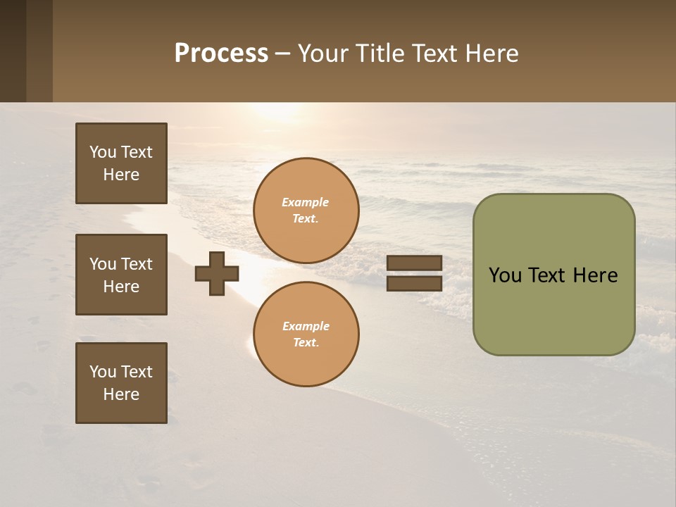 A Sandy Beach With Footprints In The Sand PowerPoint Template