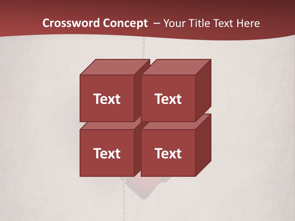 A Red Heart Hanging From A Red Curtain PowerPoint Template