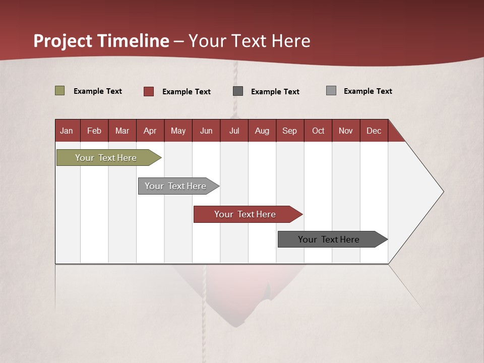 A Red Heart Hanging From A Red Curtain PowerPoint Template