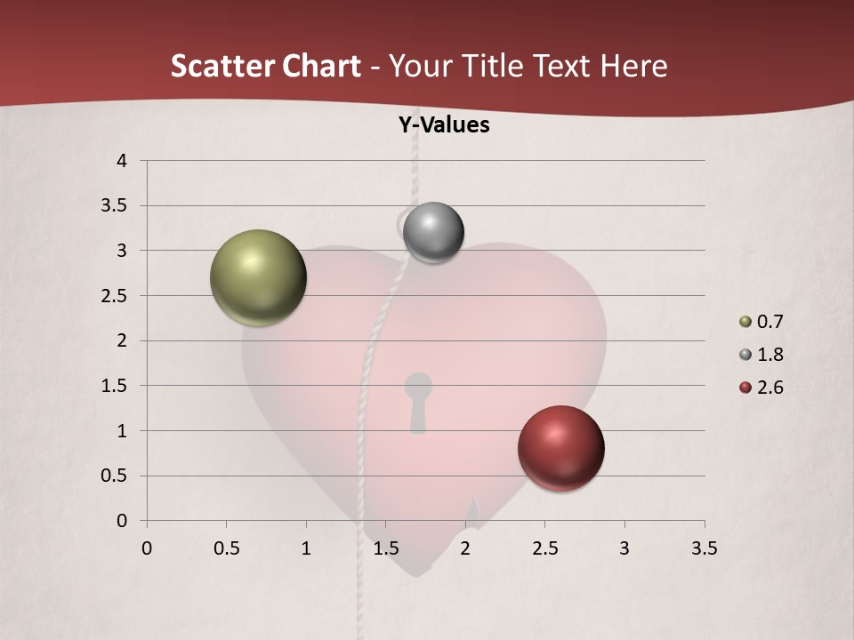 A Red Heart Hanging From A Red Curtain PowerPoint Template