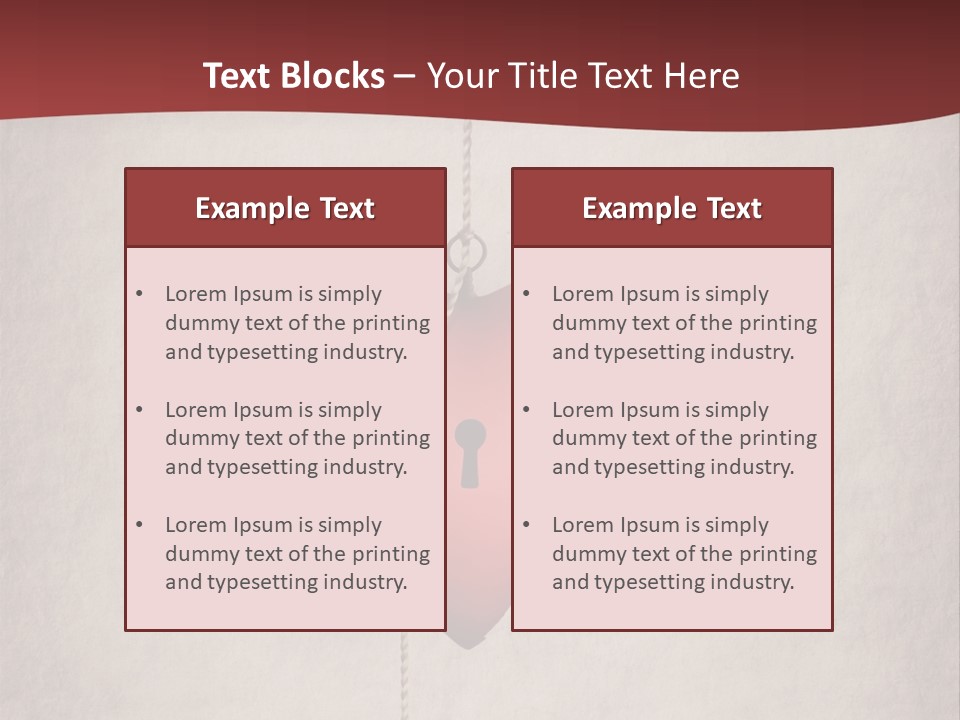 A Red Heart Hanging From A Red Curtain PowerPoint Template