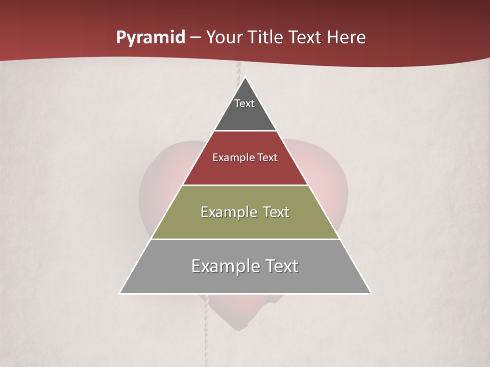 A Red Heart Hanging From A Red Curtain PowerPoint Template