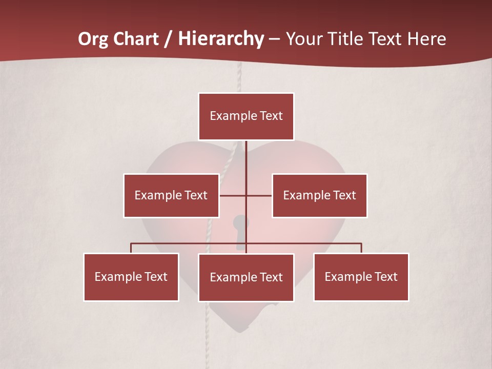 A Red Heart Hanging From A Red Curtain PowerPoint Template