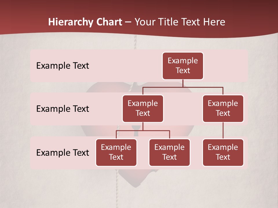 A Red Heart Hanging From A Red Curtain PowerPoint Template