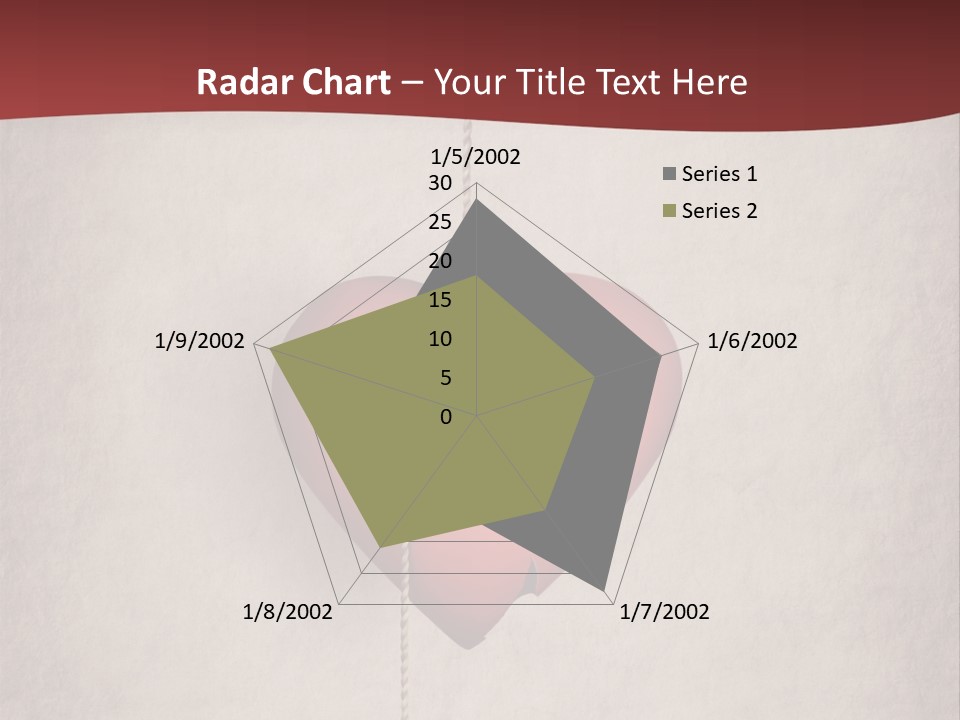 A Red Heart Hanging From A Red Curtain PowerPoint Template