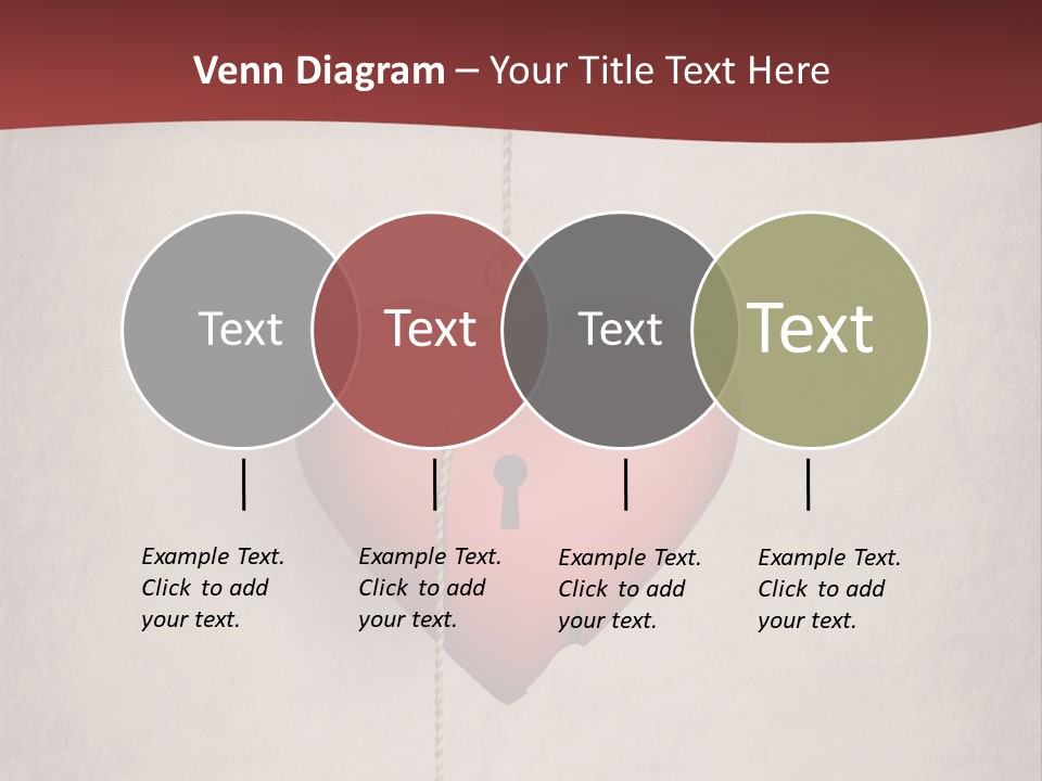 A Red Heart Hanging From A Red Curtain PowerPoint Template