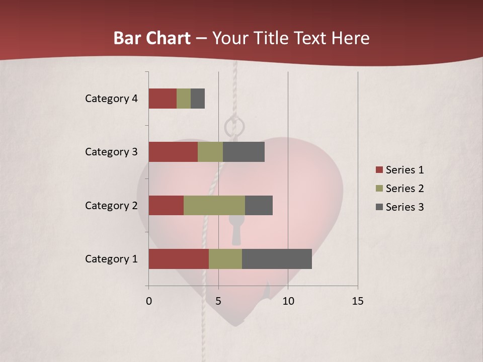 A Red Heart Hanging From A Red Curtain PowerPoint Template