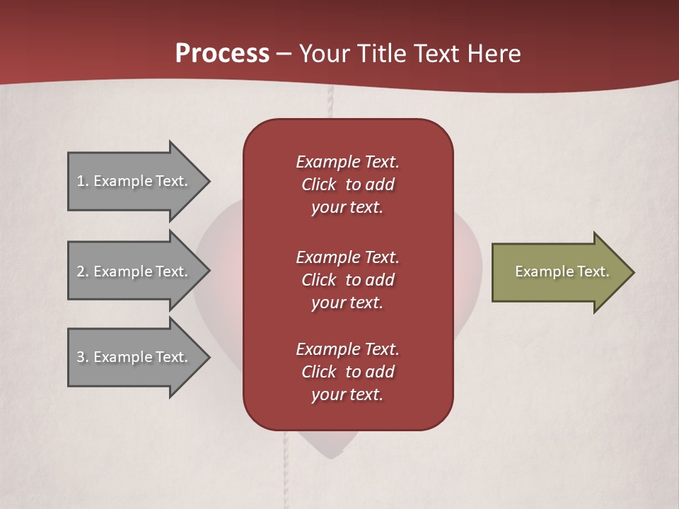 A Red Heart Hanging From A Red Curtain PowerPoint Template