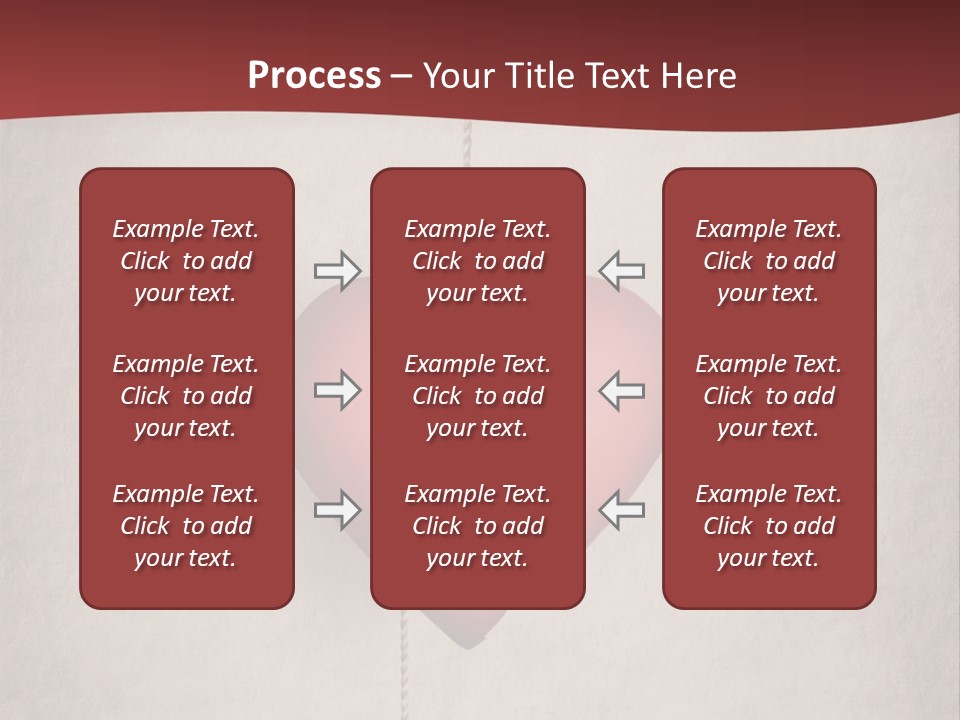 A Red Heart Hanging From A Red Curtain PowerPoint Template