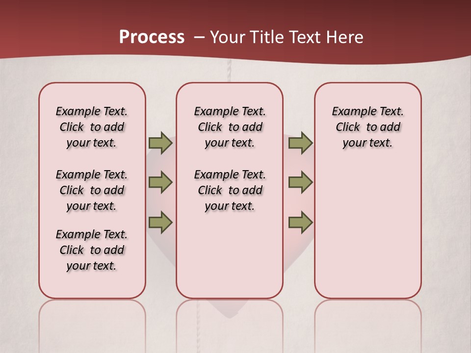 A Red Heart Hanging From A Red Curtain PowerPoint Template