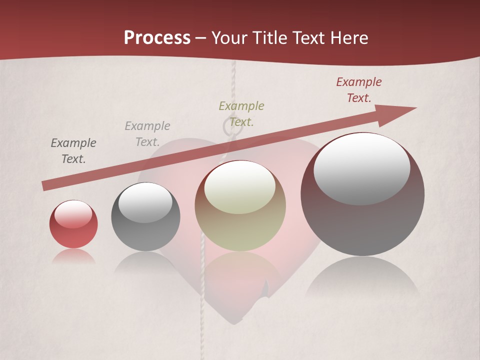 A Red Heart Hanging From A Red Curtain PowerPoint Template